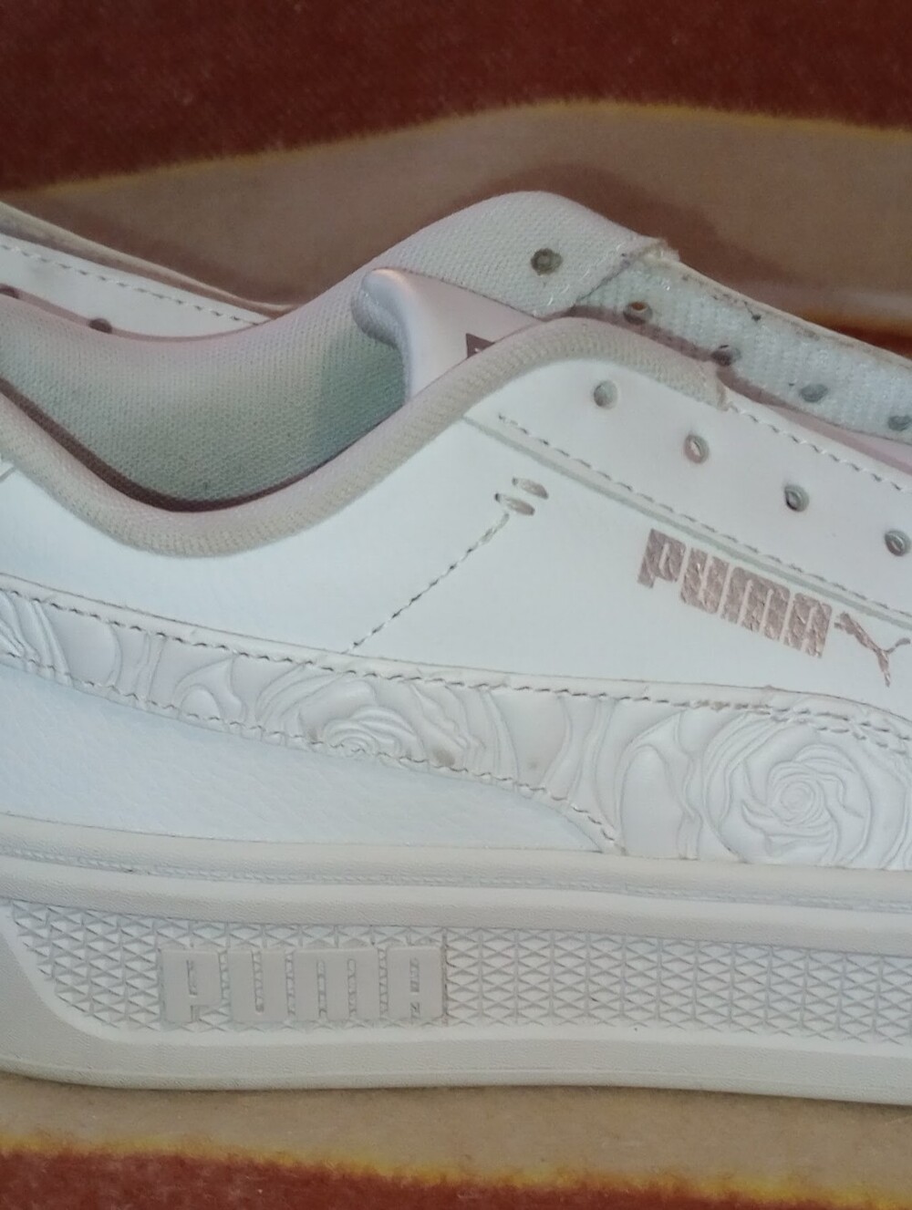 PUMA Women's White Floral Sneakers